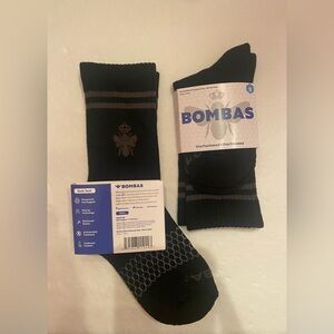 Bombas‎ 2 Pairs Unisex Black Socks Size Small